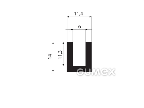 GUMMIPROFILE U-FORM - EPDM